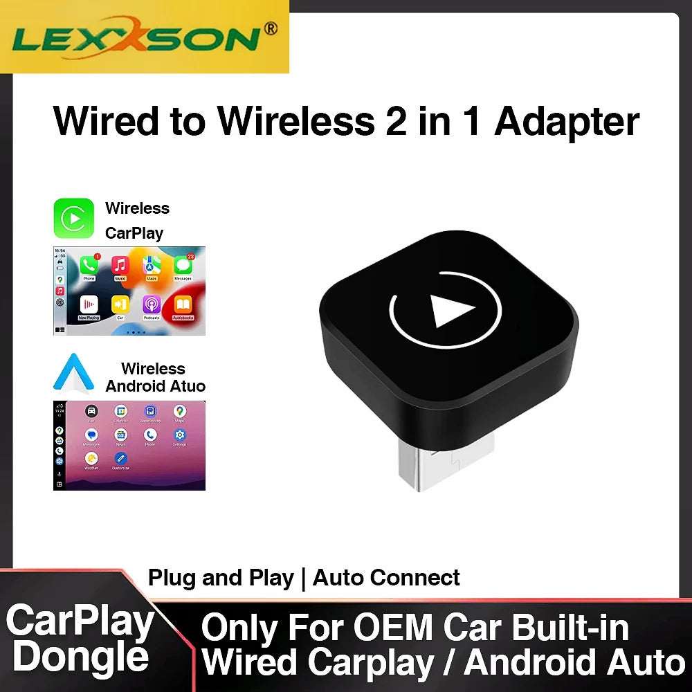 Wireless CarPlay + Android Auto Adapter