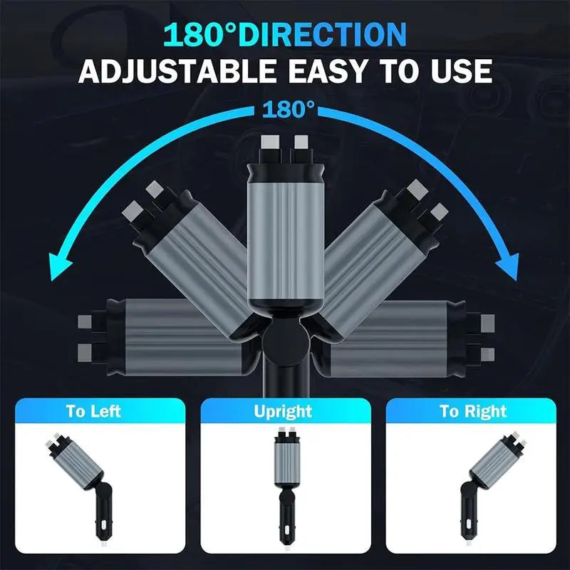 Retractable Fast Car Charger + Starlight Projector